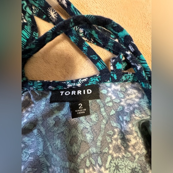 TORRID GEO PRINT LATTICE BACK DRESS - Picture 9 of 9